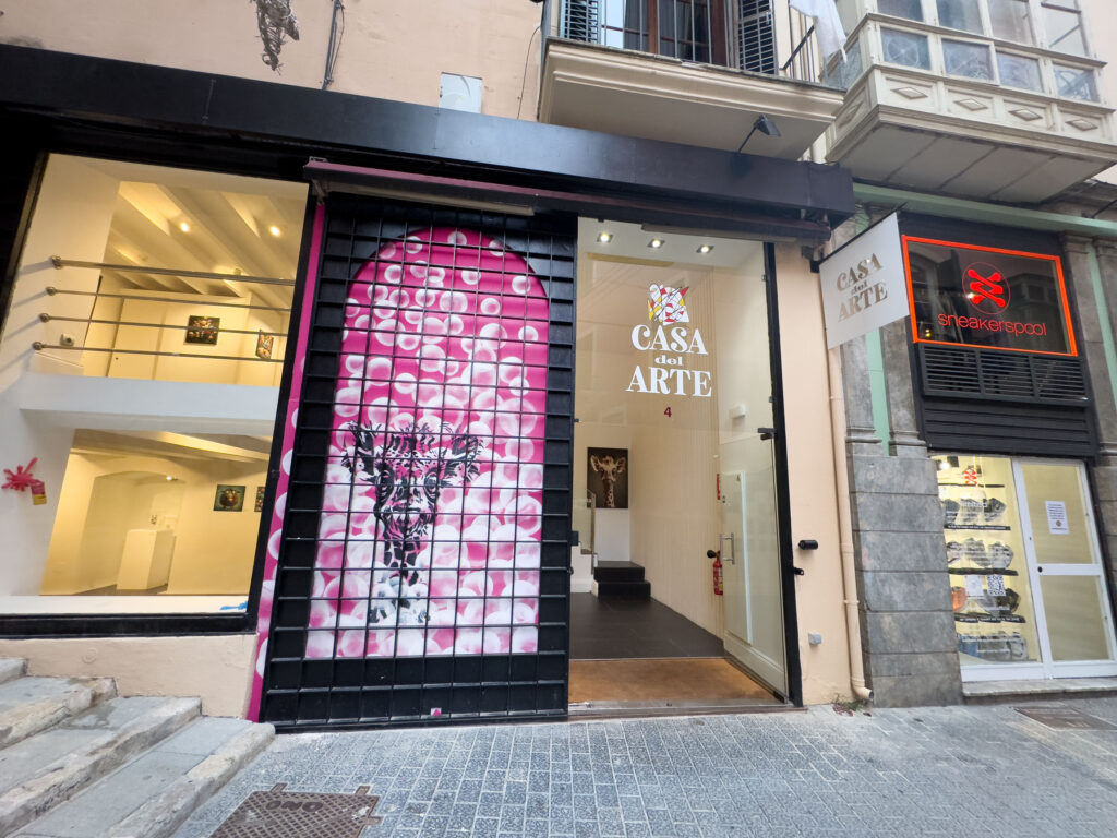 Charcoal and graphite art exhibitions by Janis Baer displayed in gallery exhibition in Spain. 